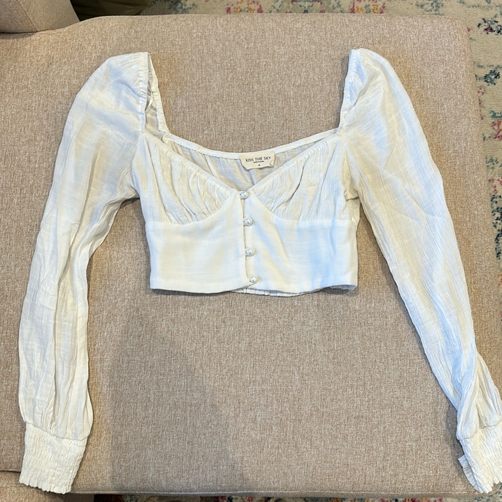 White Long Sleeve Top